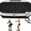 Lifepro HexaPlate Lite Compact Vibration Plate with Magnetic Acupoints | 10 Preset Programs, 99 Speed Levels, Resistance Bands — Vibrating Plate for Lymphatic Drainage, Full-Body Workout, Home Gy, 3.7 lbs and 21.7 × 13.4 × 5.9 in 