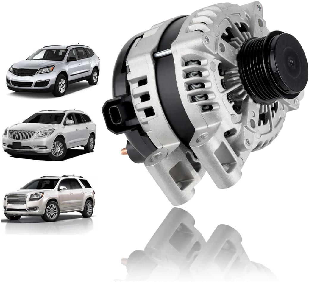 12V 170AMP Alternator FIT Chevy Traverse 2009-2017, Buick Enclave 2008-2017, GMC Acadia 2007-2012 3.6L V6, Replaces 1042106160 11252N 25815839
