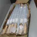 24 Pcs Wedding Umbrellas Bulk, 41 Inch Wedding Stick Umbrellas with Wooden Handle Large Canopy Windproof Rain for Bride Groom Bridal Shower Party Decor (white)