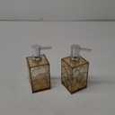 2 Pack Clear Brown Rust Proof Soap Dispenser, Acrylic Plastic Hand Soap Lotion Dispenser Set for Bathroom&Kitchen