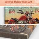 PieceRelax Puzzle Canvas Wall Art 366 Plastic Pieces for Adults - Retro Poster - Born to be Wild - Unique Gift & Home Dcor with Jigsaw Puzzle Artwork for Living Room Bedroom [HN1274]