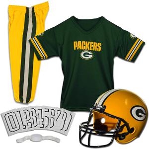 Franklin Sports NFL Kids Football Uniform Set - NFL Youth Football Costume for Boys & Girls, Green Bay Packers, Small