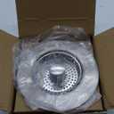 Kitchen Sink Drain Strainer & Pop-up Sink Stopper, 3-in-1 Upgraded Universal Sink Strainer with Anti-Clogging Basket, Stainless Steel Filter, Cleaning Brush for US Standard 3-1/2 Inch Drain (Silver)