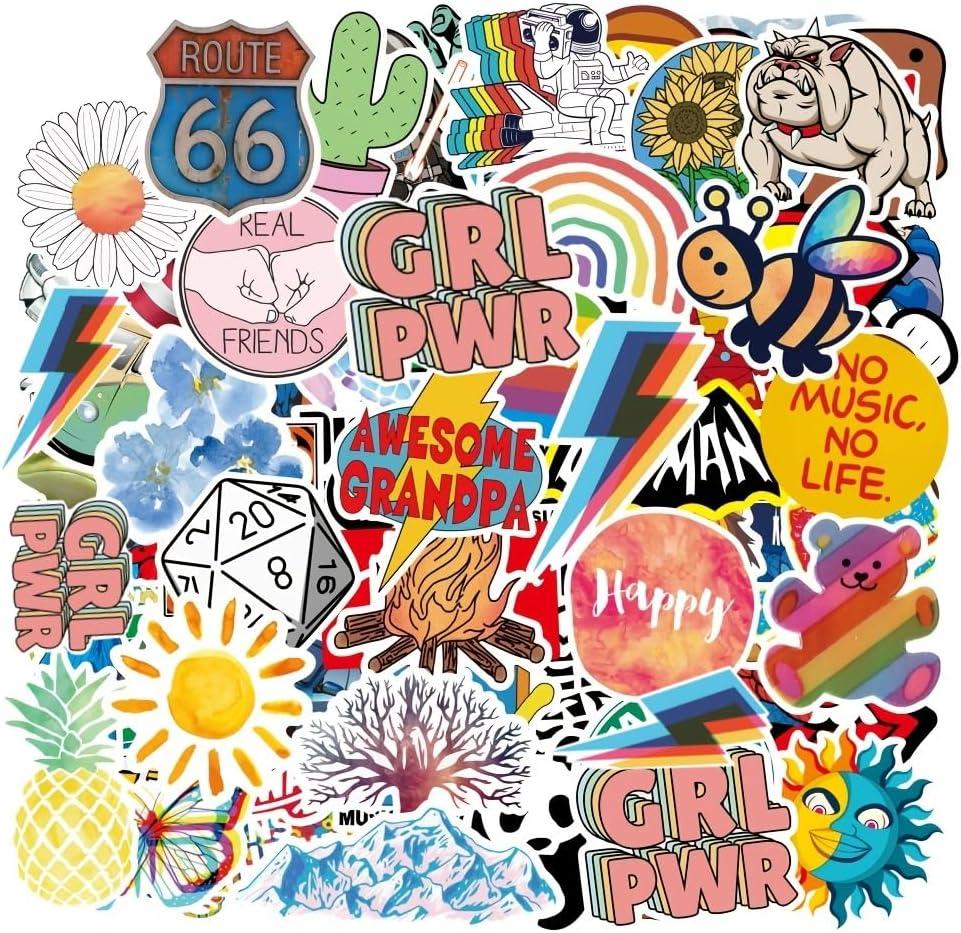 100Pcs Skateboard Stickers Cool Waterproof Stickers for Laptop Water Bottle Suitcase Phone, Skateboarding Stickers Decal for Teens Boys Adults