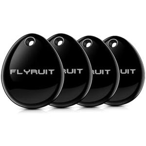 Air Tracker Tags-4 Pack, iOS Only, Apple Find My Certified, Luggage Tracker | Smart Bluetooth Tracking, Key Finder Items Locator for iPhone, Travel Cruise Essentials, Wallet, Backpack, Car, Bike