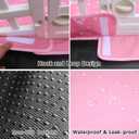 Dog Playpen Bottom Pad Fits for 36 Inch 4 Panels Exercise Pet Playpen, Dog Crate Pad Puppy Playpen Pad, Hoop and Loop Design (Note: Playpen Not Included). -Pink