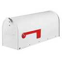 Mail Boxes for House Outside, RAINHOL White Mailboxes for Outside, Galvanized Steel Post-Mount Mailboxes, 20 x 8.7 x 6.7 inches