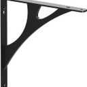 Shelf-Made Manhattan Decorative Shelf Bracket, Black, 12-inches