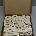 108 Pcs Wooden Letters 5 Inch for Crafts, Small Wood Alphabet Letters and Numbers Unfinished Wooden Letters Cutouts for Painting DIY Project Wall Decor Nursery Room Home Decorations