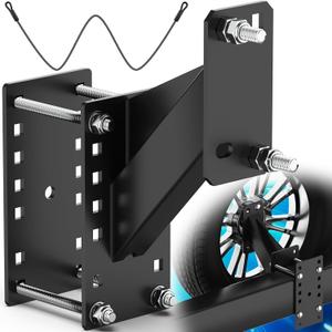 WELLUCK Trailer Spare Tire Mount Carrier, Spare Tire Carrier Holder for Utility Boat Trailer Fits 4/5/6 Lugs Trailer Wheels on 4", 4.5'', 4.75'', 5'' and 5.5'' Bolt Patterns, Holds up to 150 Lbs