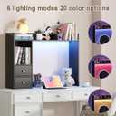 ChooChoo Desktop Bookshelf with LED Lights and 4 Shelves