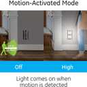 GE Enbrighten LED Motion Sensor Night Light, Plug-in, 40 Lumens, Motion-Select with 25ft Detection, Dusk-to-Dawn, Brushed Nickel Louver 37299 (1 Pack)
