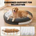 Small Dog Bed with Bolster, Small Dog Bed for Small Dogs, Dog Bed Washable with High-Density Foam Base, Washable Zippered Cover, Non-Slip Bottom, S
