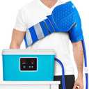 PhysioNatural Cold Therapy System with Large Shoulder Pad — for Post-Surgery Care, Rotator Cuff Tears, Swelling, Sprains, Inflammation, and Other Injuries — Wearable, Adjustable, Ergonomic — Cryotherapy Freeze Kit
