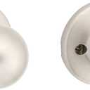 Kwikset Polo Interior Passage Door Knob, Handle For Closet and Hallway Doors, Non-Locking Doorknob in Satin Nickel, with Microban Protection