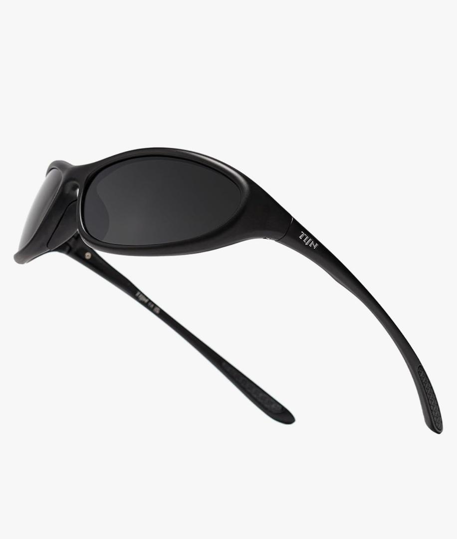 TIJN Sports Sunglasses for Men Women UV400 Wraparound Cycling Running Golf Motorcycle Glasses, Large Outdoor Shades, Vanta