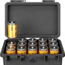 KIWIFOTOS 15 Slots C Battery Organizer Storage Case Heavy Duty IP67 Waterproof C Cell LR14 Alkaline Batteries Holder Containers for Household Outdoor Camping and Office All-Purpose