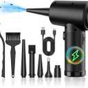 Electric Compressed Air Duster - 91000RPM High-Power Cordless Rechargeable Air Blower for PC, Keyboard, Computer & Electronics Cleaning - Portable Air Can Replacement for Office, Car, Home & Dusting