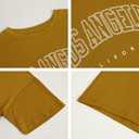 Womens Oversized Los Angeles California Graphic T Shirts Half Sleeve Summer Loose Casual Tees Tunic Tops (L)