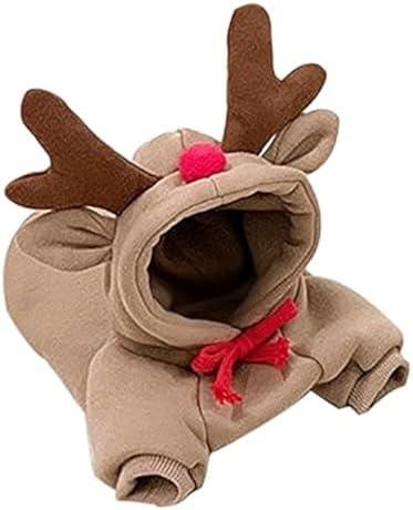 Pack of 2, Warm Dog Winter Clothes Cute Fruit Dog Coat Hoodies Fleece Pet Dogs Costume Jacket for French Bulldog Chihuahua Ropa para Perro(Coffee,M)