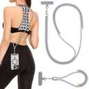 VVAAGG Cell Phone Lanyard for iPhone: Crossbody Phone Strap Adjustable Neck Wrist Strap Anti Theft Long Lanyard Travel Essential for Women Most iPhone and Android Smartphones