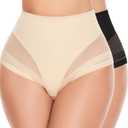 Shapewear Tummy Control Underwear - Low Rise Seamless Control Panties Women's Shaping Briefs for Everyday Wear, 2 Pack (XL)
