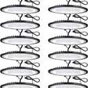 YANYCN 12 Pack 200W UFO LED High Bay Lights,120VAC IP66 Waterproof,850W MH/HPS 30800LM 5000K Daylight with Plug Commercial Bay Lighting for Barn,Gym,Factory,Warehouse,Shop,Workshop,Gym