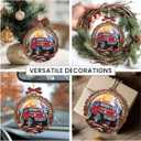 2 x Off-Road Car Christmas Ornament 2025 - Offroad Extreme Adventure Gifts for Men Dads Brothers, Unique for Car Lovers, Outdoor Adventure Lovers Gift Ideas