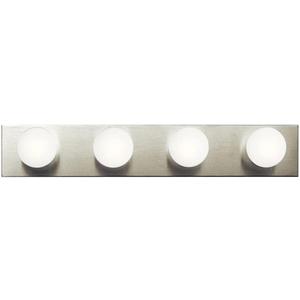 Kichler Linear Bath 4-Light Bathroom Vanity Light, Brushed Nickel, 24"
