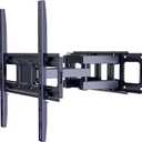 Full Motion TV Wall Mount Bracket, Dual Articulating Swivel Extension Arm for Most 26-55 Inch LED, LCD, OLED Flat Curved TVs with Max VESA 400x400mm, Holds up to 99 lbs by ERGO TAB, Black (EBMF3)