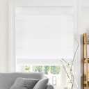 CHICOLOGY Cordless Roman Shade, Light Filtering Privacy Liner, Textured Belgian Snow Fabric, True-to-Size 27" W x 64" H, Inside/Outside/Ceiling Mount Window Treatment for Living Room Bedroom