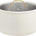 BEZIA 8 Quart Stainless Steel Stock Pot, Casserole with Lid, Large Cooking Pot, Soup Pot wiht Sturdy Handle, Compatible with Most Cooktops, Even Heat Distribution