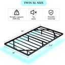 Awesofurni Floating Bed Frame Twin XL Size, Twin XL Bed Frame with Smart LED Lights, Heavy Duty Modern Metal Platform Bed No Box Spring Needed - Easy Assembly and Noise Free
