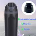 Replacement Lid for Owala Freesip, One Button Water Bottle Top Replacement Cap Compatible with Owala Cup 16oz 24oz 32oz 40oz, Leakproof Replacement Lids AccessoryBPA-Free (Black)