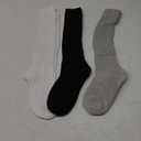 BomKinta Slouch Socks Women Thigh High Boot Socks Soft Scrunch Socks Size 5-11 (Black White Grey -3 Paris)