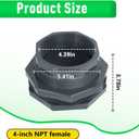 4 Inch PVC Bulkhead Fitting, PVC Bulkhead Fitting for Pools, Rain Barrels, Aquariums, Water Tank