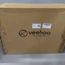 Veehoo Cooling Elevated Dog Bed, Raised Pet Cot with Guardrail & Slope Headrest, Durable & Breathable Teslin Mesh, Non-Slip Feet, Washable Dog Sofa Bed for Indoor & Outdoor, Large 47" x 32", Black