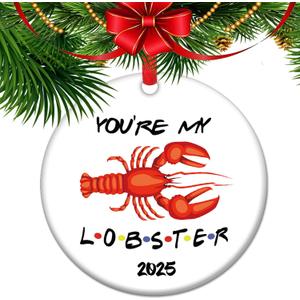Youre My Lobster Ceramic Christmas Ornament 2025 Friends TV Show Gift Anniversary Present for Partner Couples Romantic Keepsake (28)