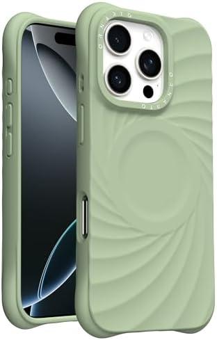 ORNARTO Vortuxe for iPhone 16 Pro Case 6.3" | 2X MIL-STD Drop Protection | Compatible with MagSafe | Sleek Aesthetic Liquid Silicone Phone Cover - Matcha