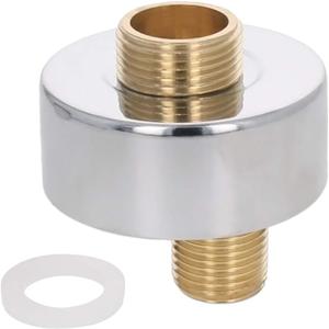 Solid Brass Chrome Wall Mount Clawfoot Tub 3-3/8 Inch Adapter Claw Foot Bathtub Shower Faucet Adjustable Swing Arms Commercial Utility Eccentric Screw Plus Size 1 Pair (Plating)