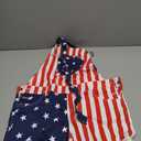 Women's American Flag Overalls Cotton Summer Rompers 4th of July Patriotic Jumpsuit Outfit Casual Adjustable Bibs (12, Navy)