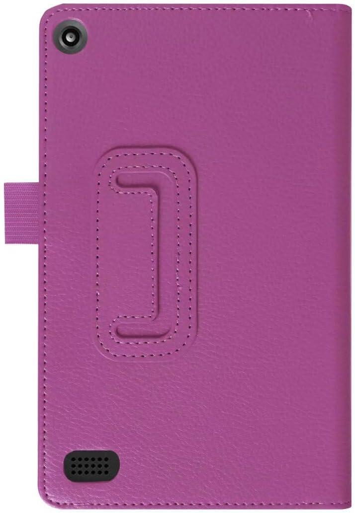 Tablet Cover for Amazon Kindle Fire 7 5th Generation SV98LN(2015 Release),Ultra Slim Folio Stand Lightweight Leather Case for Amazon Kindle Fire HD 7 2015 HD7 Gen 5th 7" (Li-Purple)