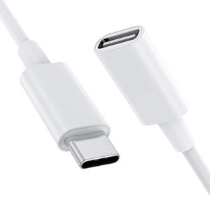 CONMDEX USB C Extension Cable for Mag-Safe Charger PS5 Controller Charging, 9V 3A USB Type C Female to Male Extender Cord for Mag-Safe Charger iPhone16 /15/14/13 Pixel 8 HomePod White (3.3Ft/1m)