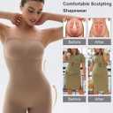 SHAPERX Strapless Shorts Bodysuit for Women Tummy Control Shapewear Seamless Sculpt Body Shaper with Removable Straps, L/XL