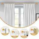 Ceramic Curtain Rods for Windows 66 to 120 Inch 1 Inch Adjustable | Telescoping Drapery Rod Heavy Duty Window Treatment Single Curtain Rod Set for Bedroom,Gold Yellow
