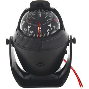 Boat Compass Flush Mount Compass, Marine Compass Dashboard with Light Pivoting, Dashboard Compass for Boat Car, Illuminated Dash Compass Surface Mount