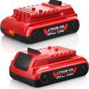 Abeden 2-Pack 20V 3.0Ah Battery Replacement for Craftsman 20V Battery Compatible with 20 Volt Craftsman Battery Series Cordless Power Tools