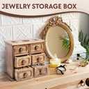 Handmade Wooden Jewelry Box 11" x 9.5" - Engraved Knobs, Top Symbol Markings, Strong and Durable Mango Wood - Large Jewelry Box for Women, Men - 3 x 2 Layer Jewelry Box