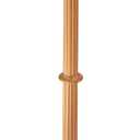 MaxSmeo Drink Table, Small Side Table for Small Spaces, Modern Round End Table with Fluted Wood Leg, Brown