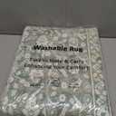 Vintage 2x7 Runner Rug, Sage Green Beige Washable Runners for hallways, Super Soft Kitchen Runner Rug Non Slip, Print Faux Wool Floral Thin Carpet Runner for Entryway Indoor Bedside Runner